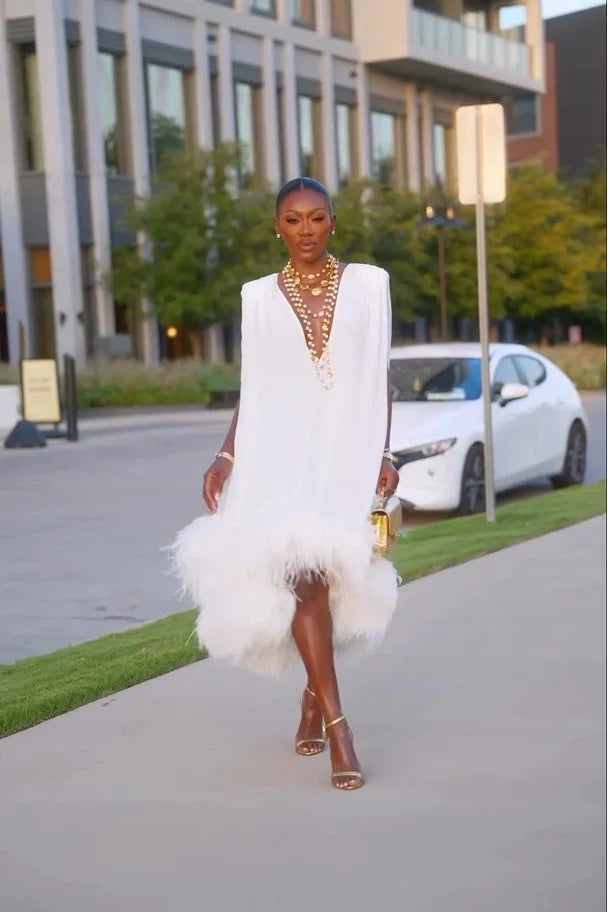 Mirelle | Feder Abendkleid