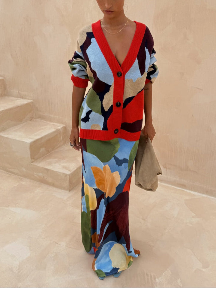 Marina | Gemusterter Cardigan