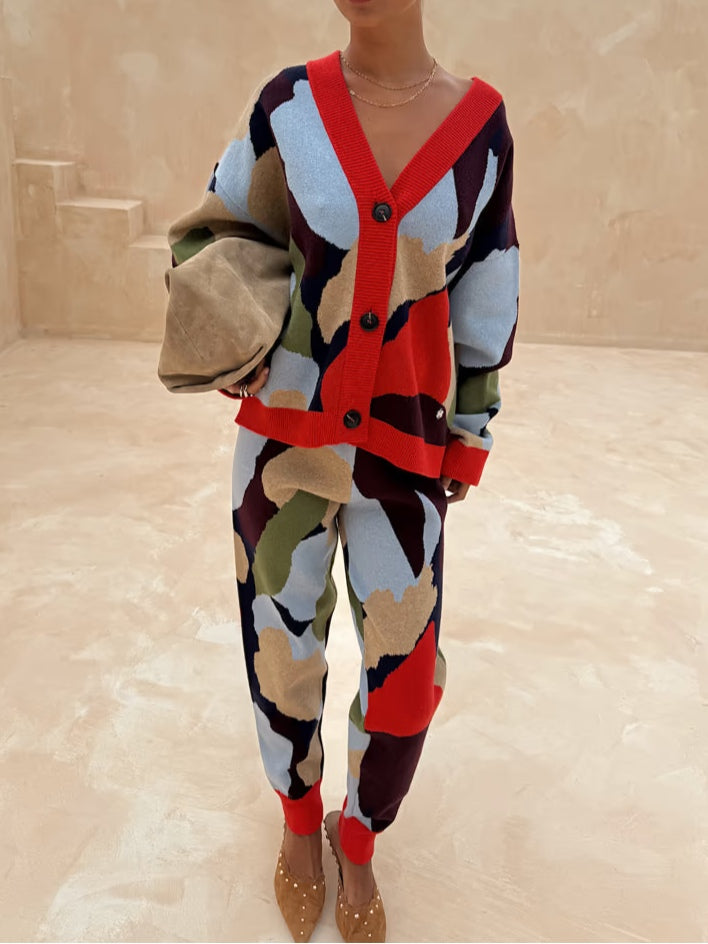 Marina | Gemusterter Cardigan