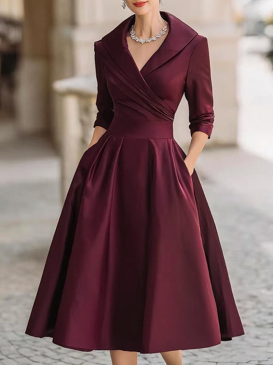 Amara | Elegantes Vintage Faltenkleid