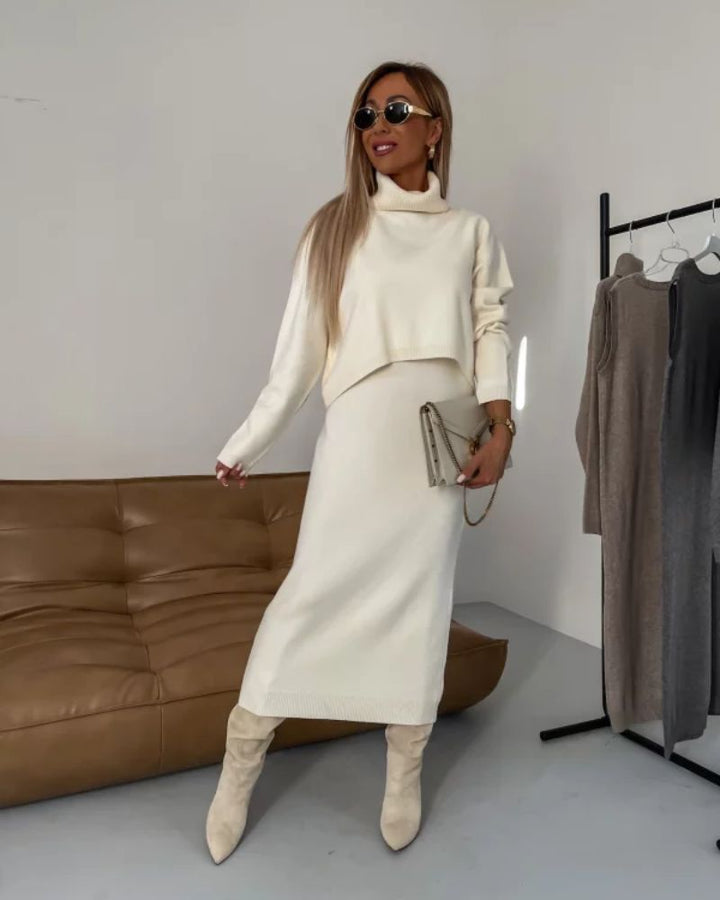 Arielle | Zweiteiliges Strickset mit Rollkragen