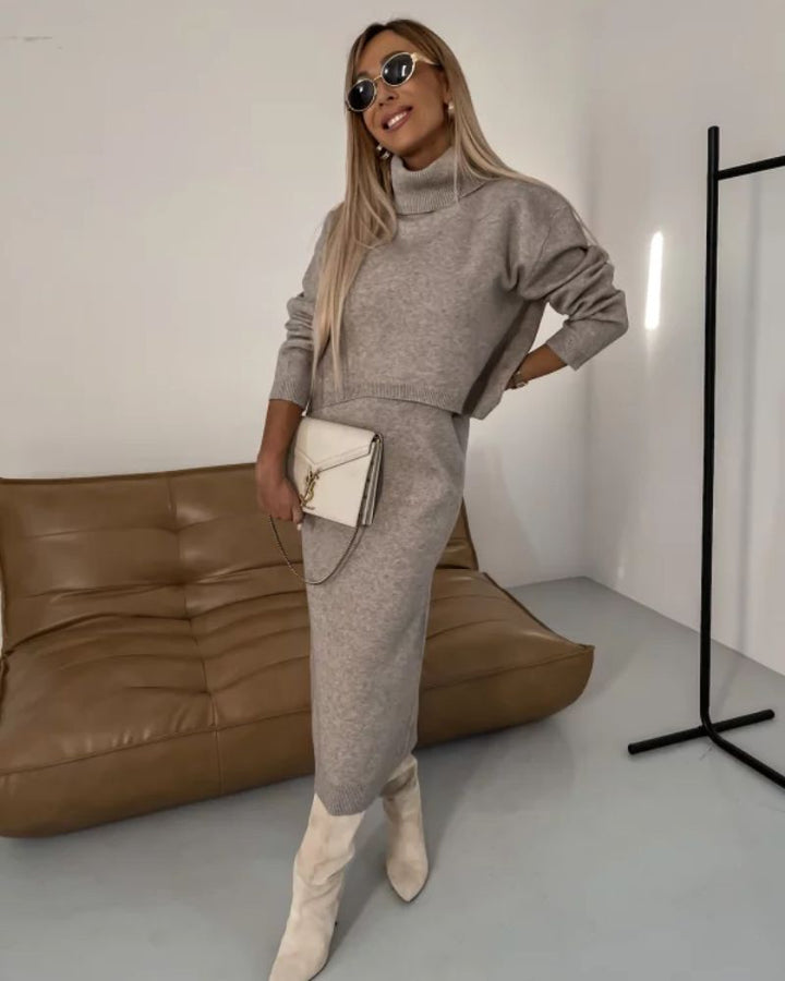 Arielle | Zweiteiliges Strickset mit Rollkragen