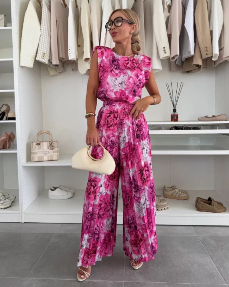 Alina | Elegantes Plissee-Zweiteiler-Set