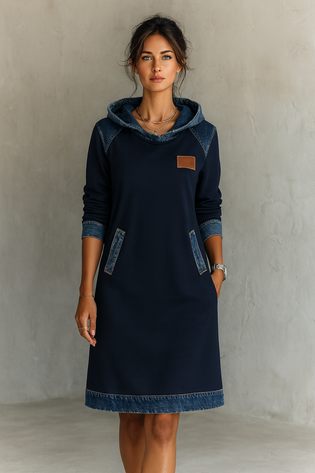 Nerina | Damen Hoodie Kleid