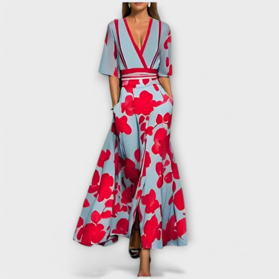 Camilla | Damen-Maxikleid mit Blumenprint