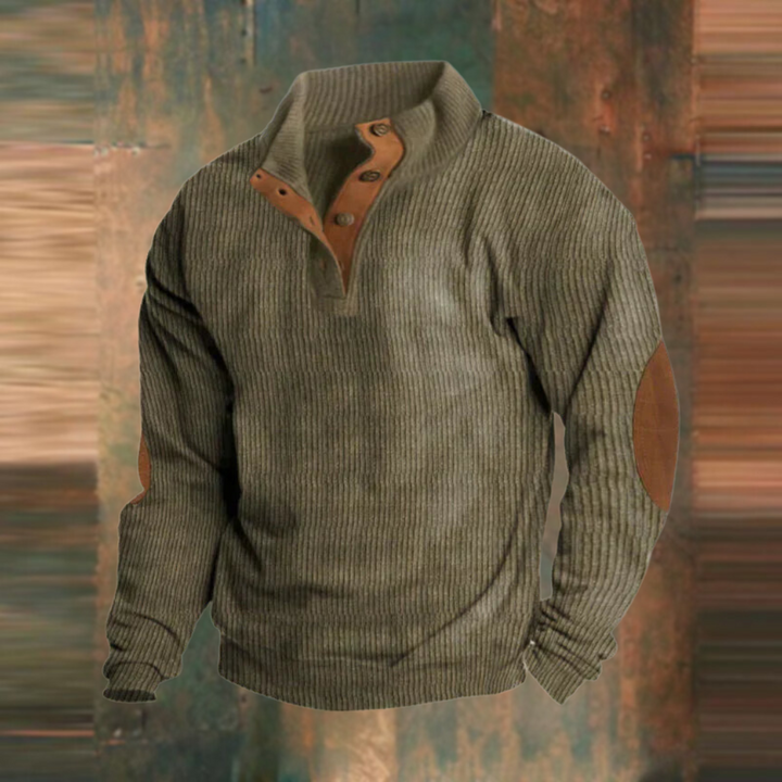 Konrad | Gerippter Henley-Pullover Herren - BXRLIN