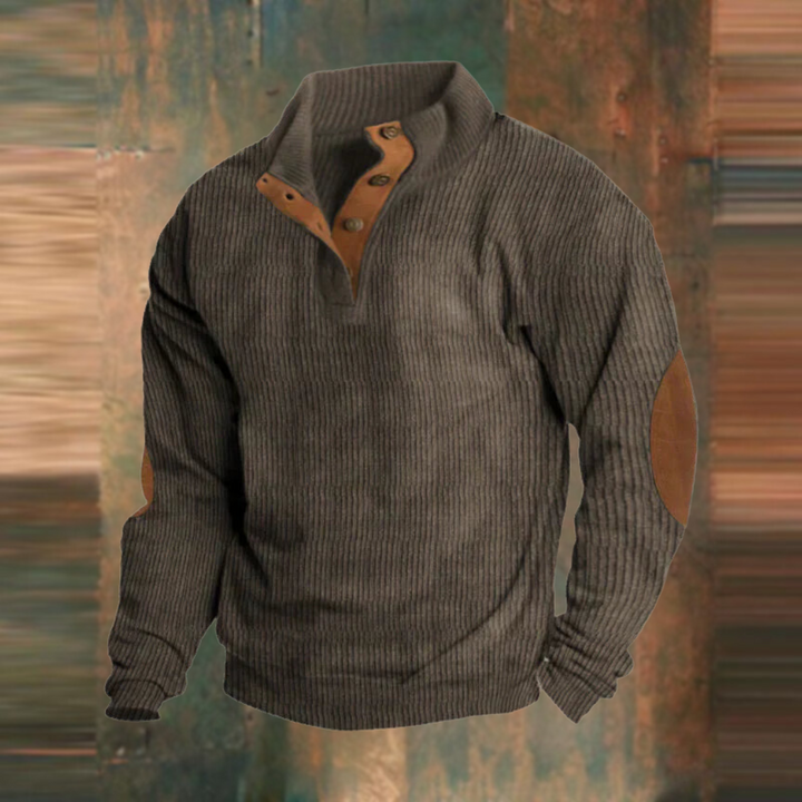 Konrad | Gerippter Henley-Pullover Herren - BXRLIN