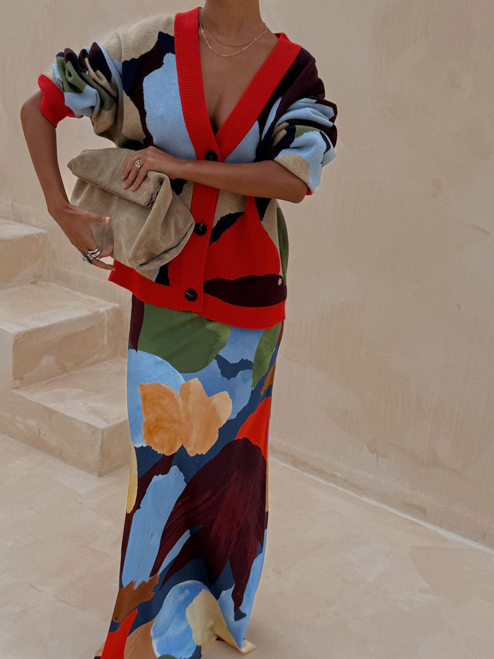 Marina | Gemusterter Cardigan