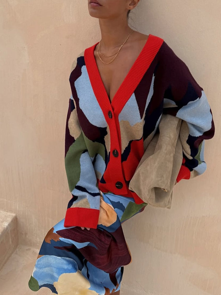 Marina | Gemusterter Cardigan