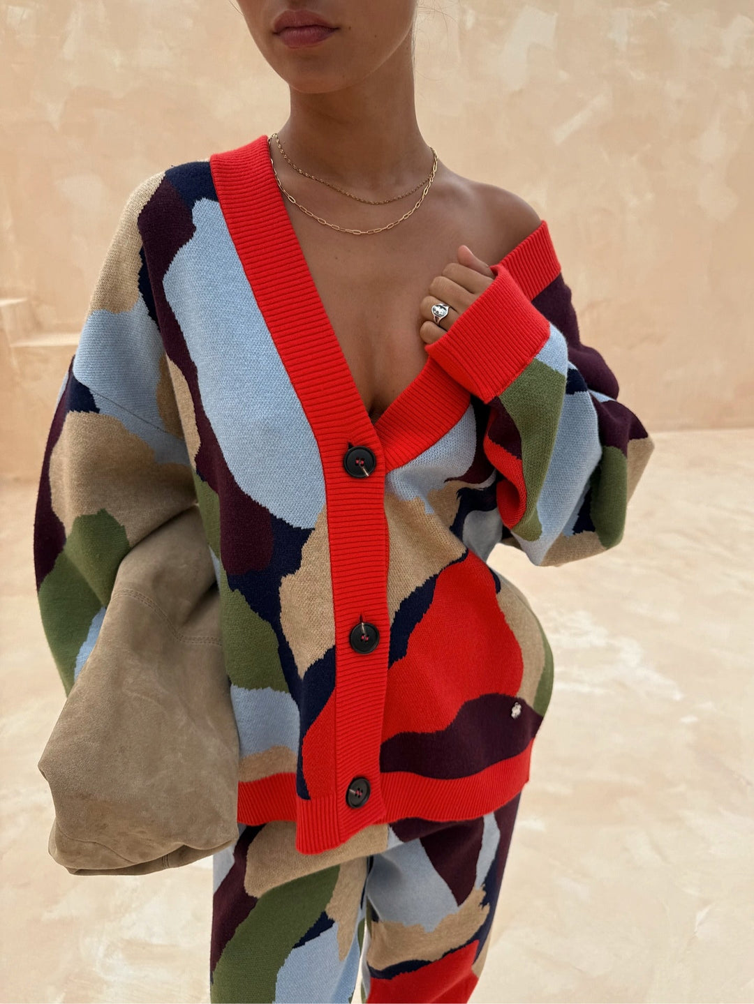 Marina | Gemusterter Cardigan