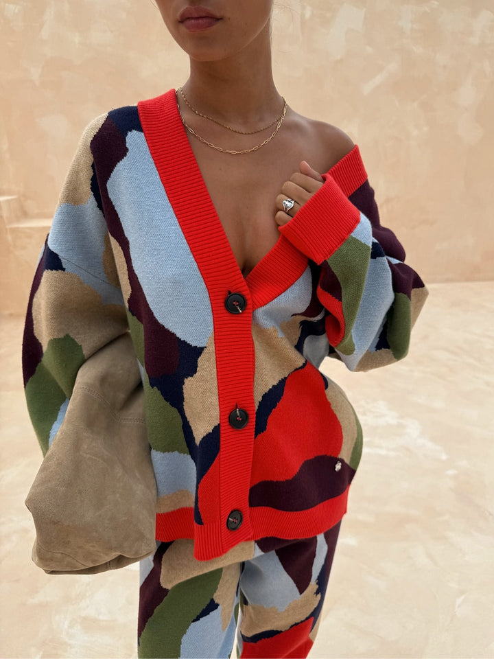 Marina | Gemusterter Cardigan