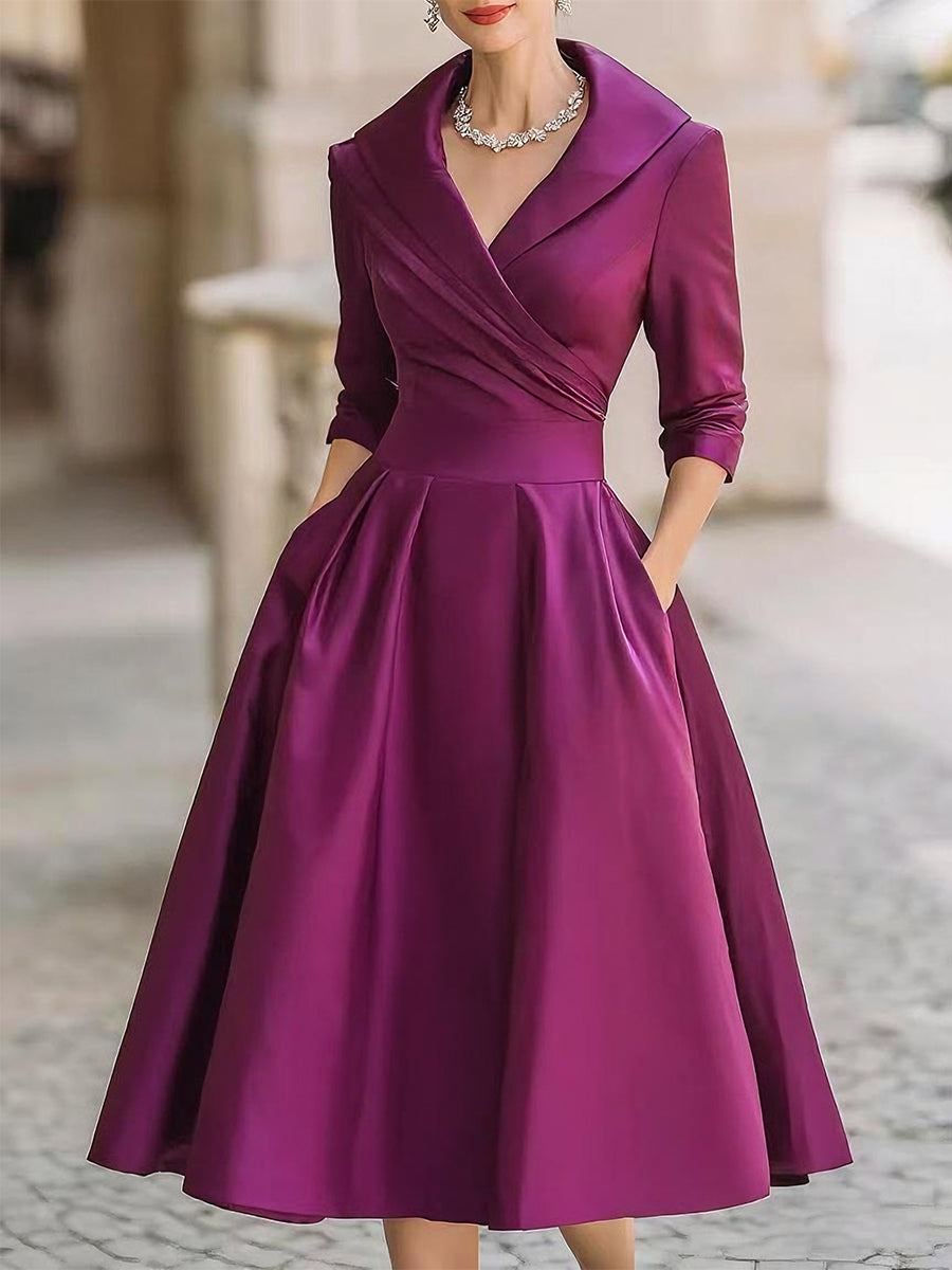 Amara | Elegantes Vintage Faltenkleid