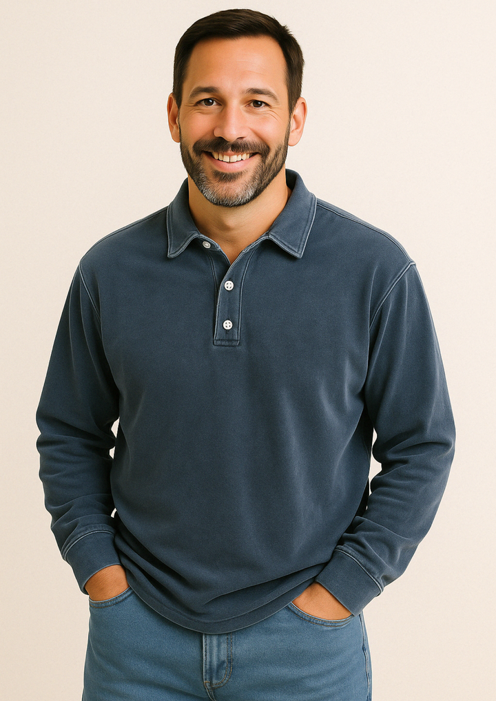 Marlon | Herren Langarm Polo Modern