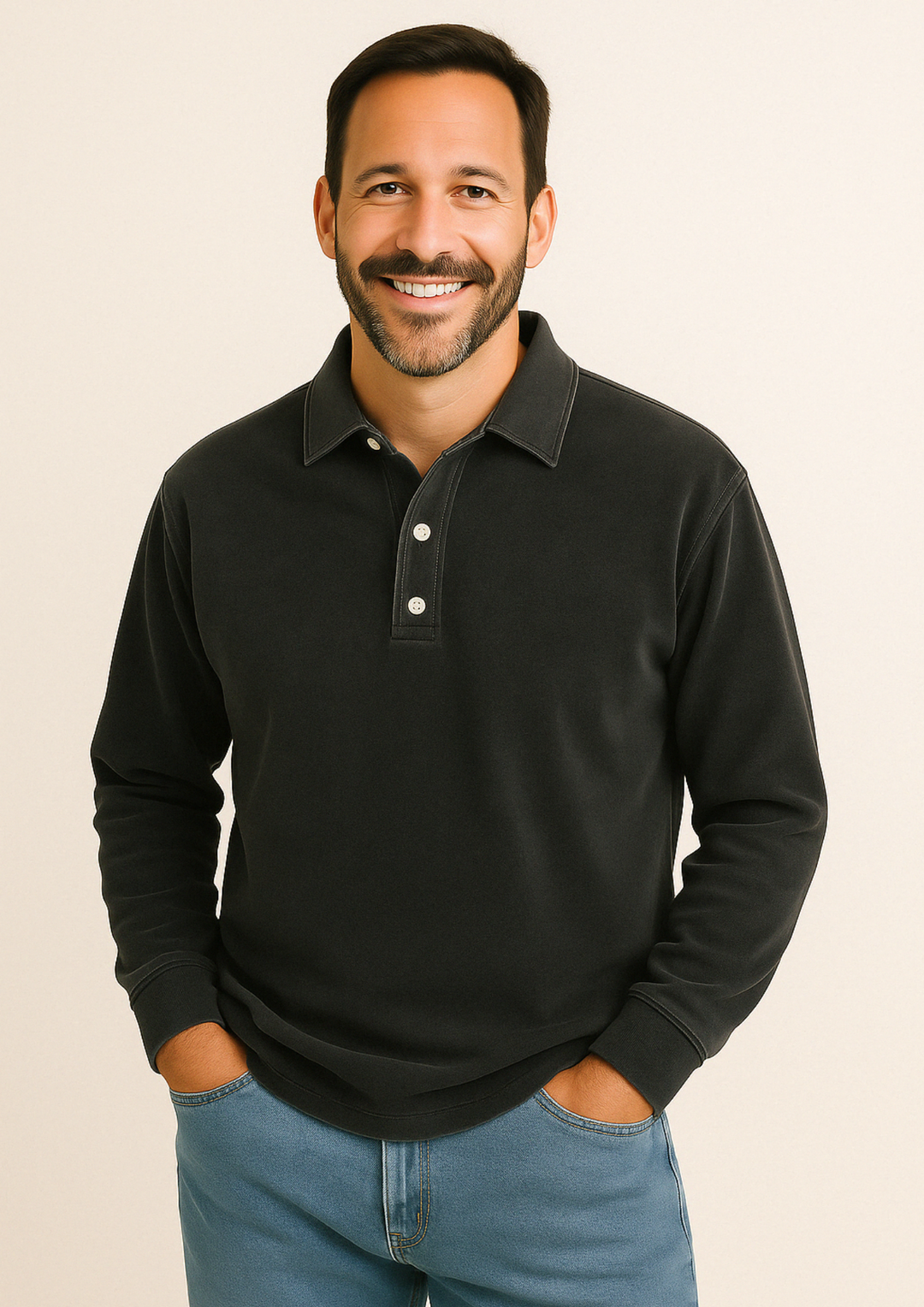 Marlon | Herren Langarm Polo Modern