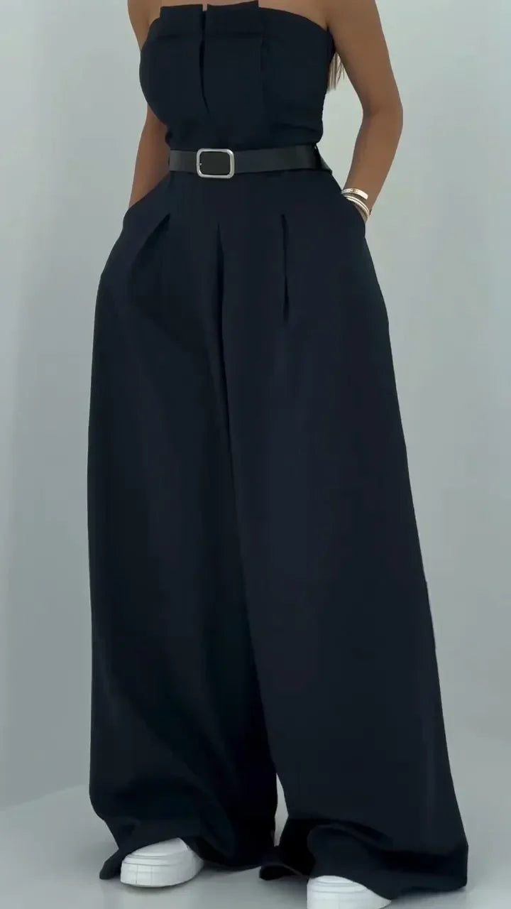 Lina | Weit geschnittenes Jumpsuit-Set mit Gürtel