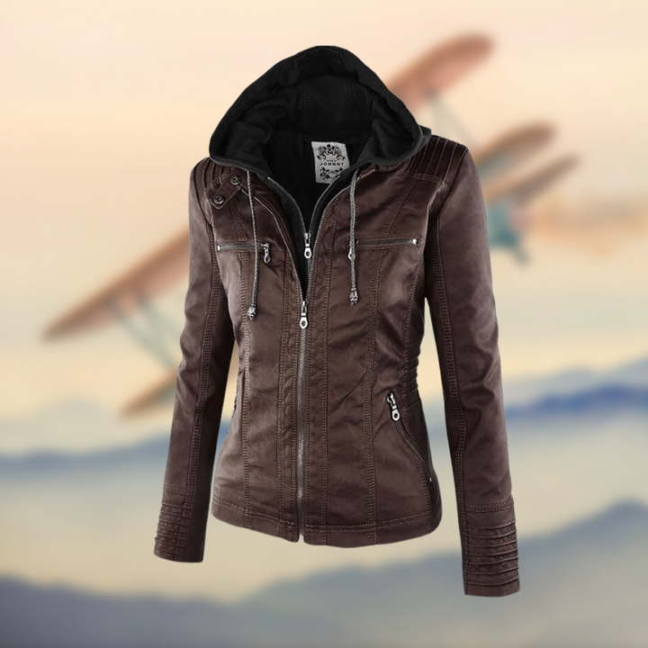 Sophie | Stylische Bikerjacke mit Kapuze - BXRLIN