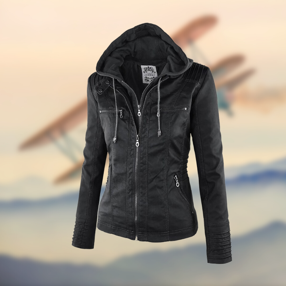 Sophie | Stylische Bikerjacke mit Kapuze - BXRLIN