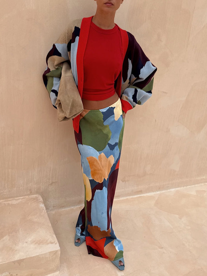 Marina | Gemusterter Cardigan