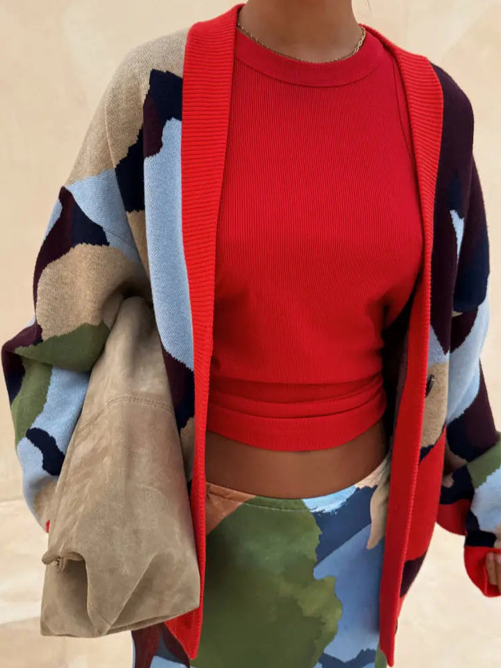 Marina | Gemusterter Cardigan