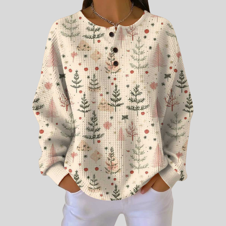 Melina | Damen-Langarmshirt im entspannten Printdesign