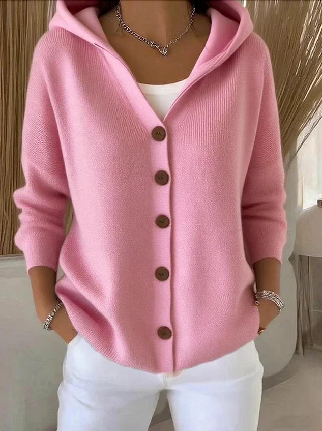 Feline | Trendige Strickjacke mit Kapuze - BXRLIN