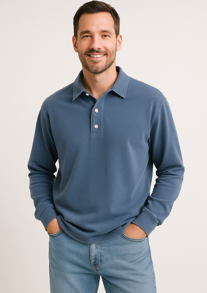 Marlon | Herren Langarm Polo Modern