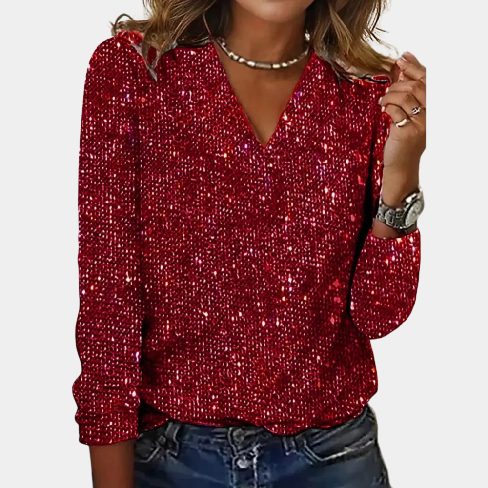 Phara | Glitzer Top Für Damen