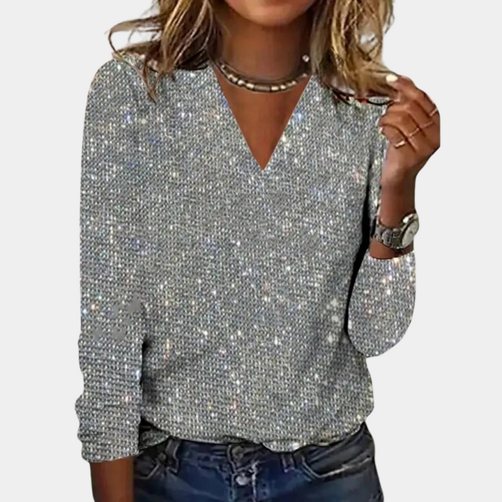 Phara | Glitzer Top Für Damen