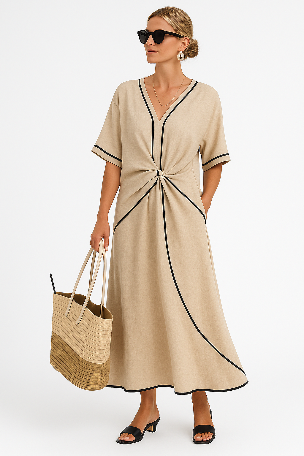 Selina | Sommerkleid mit Knoten-Detail