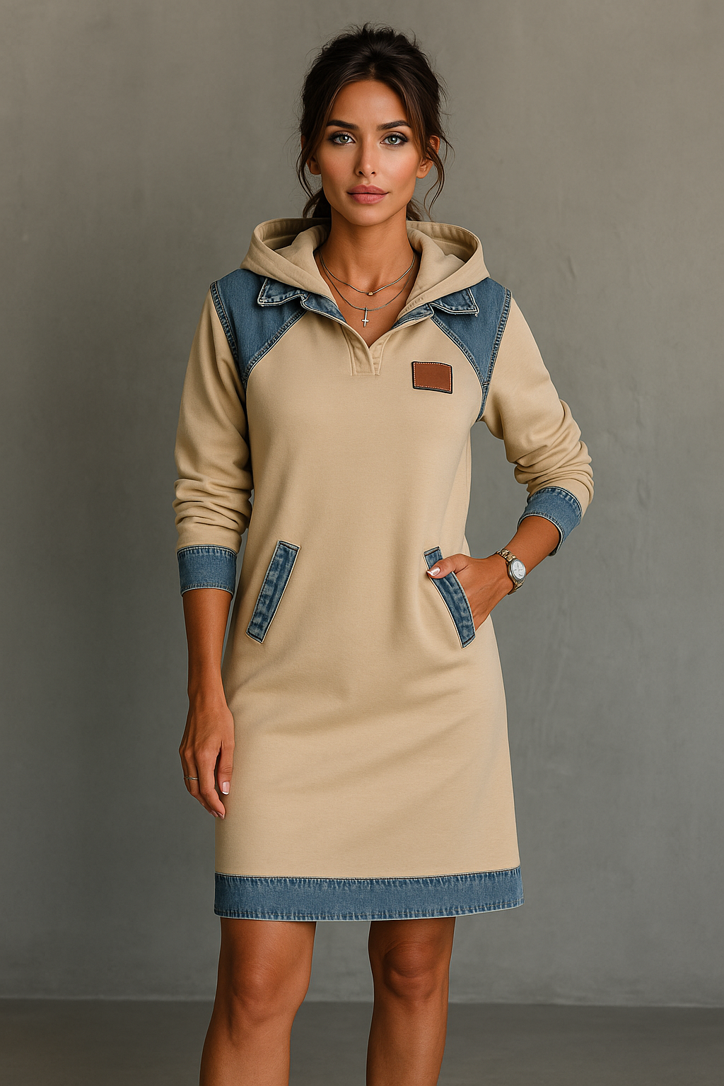Nerina | Damen Hoodie Kleid