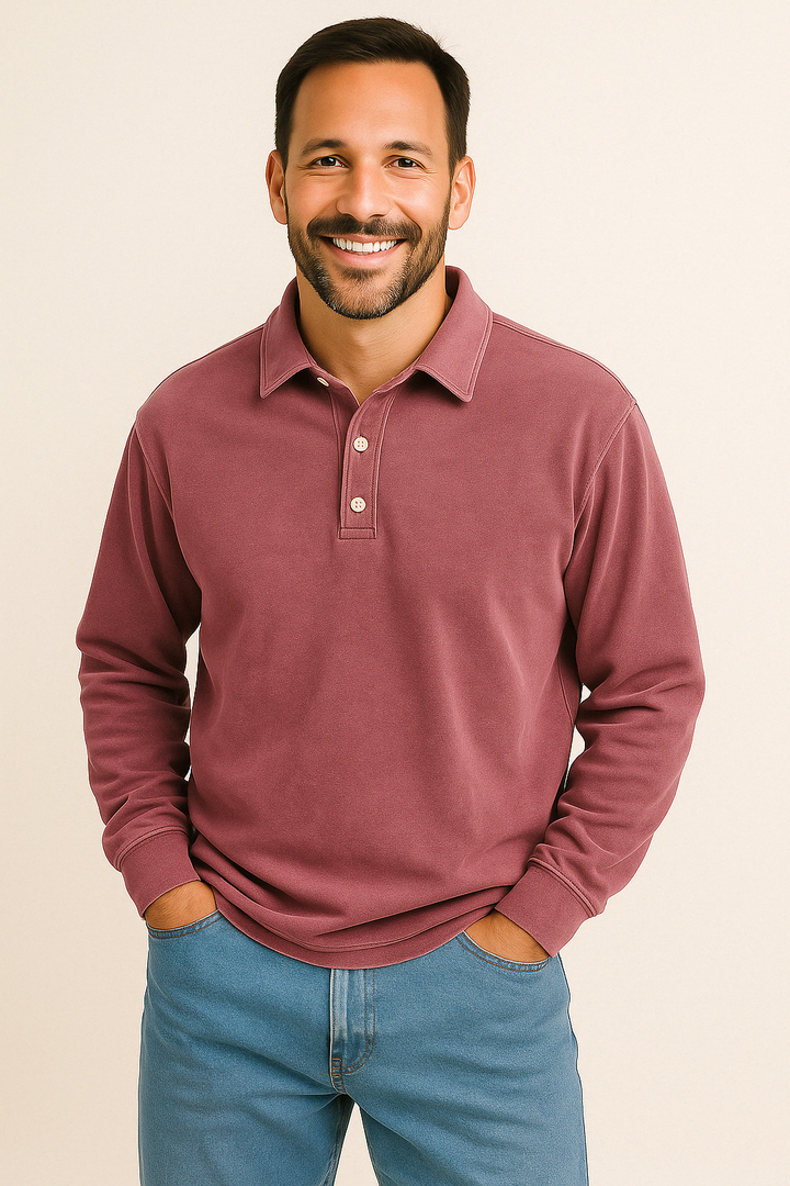 Marlon | Herren Langarm Polo Modern