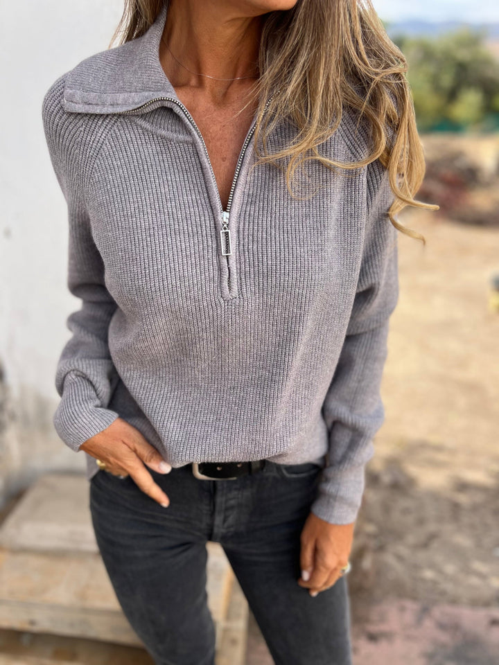 Meliora | Damen-Half-Zip-Strickpullover