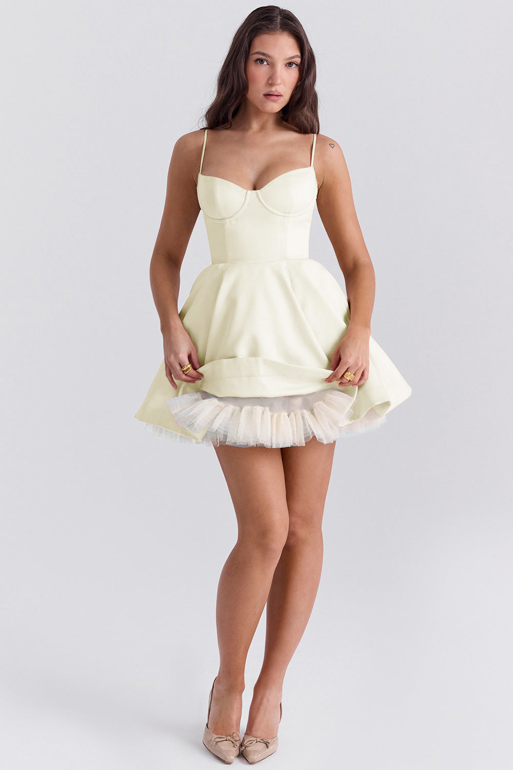 Carmella | Samt Mini Party Kleid