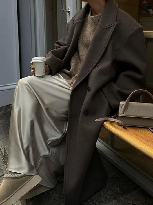 Marveille | Langer Trenchcoat im modernen Oversize-Look