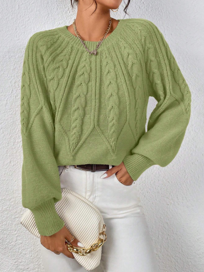 Marivelle | Damen-Strickpullover mit Zopfmuster