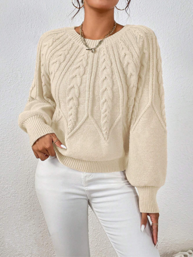 Marivelle | Damen-Strickpullover mit Zopfmuster