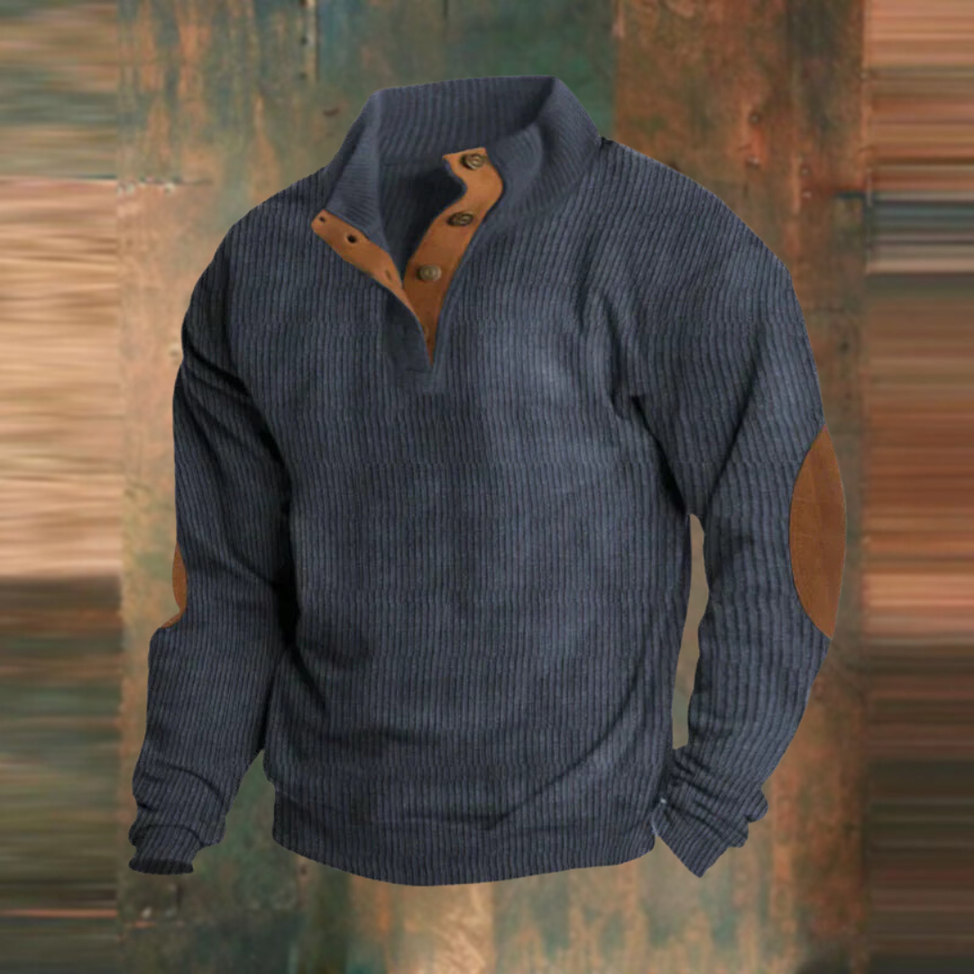 Konrad | Gerippter Henley-Pullover Herren - BXRLIN