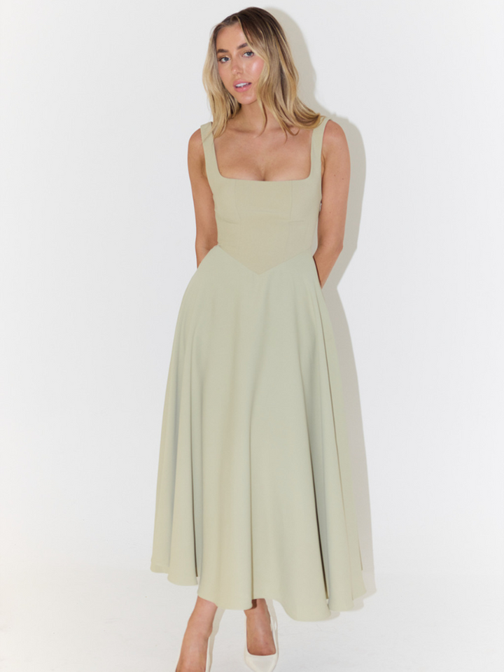 Amara | Elegantes Midi-Kleid mit Trägern
