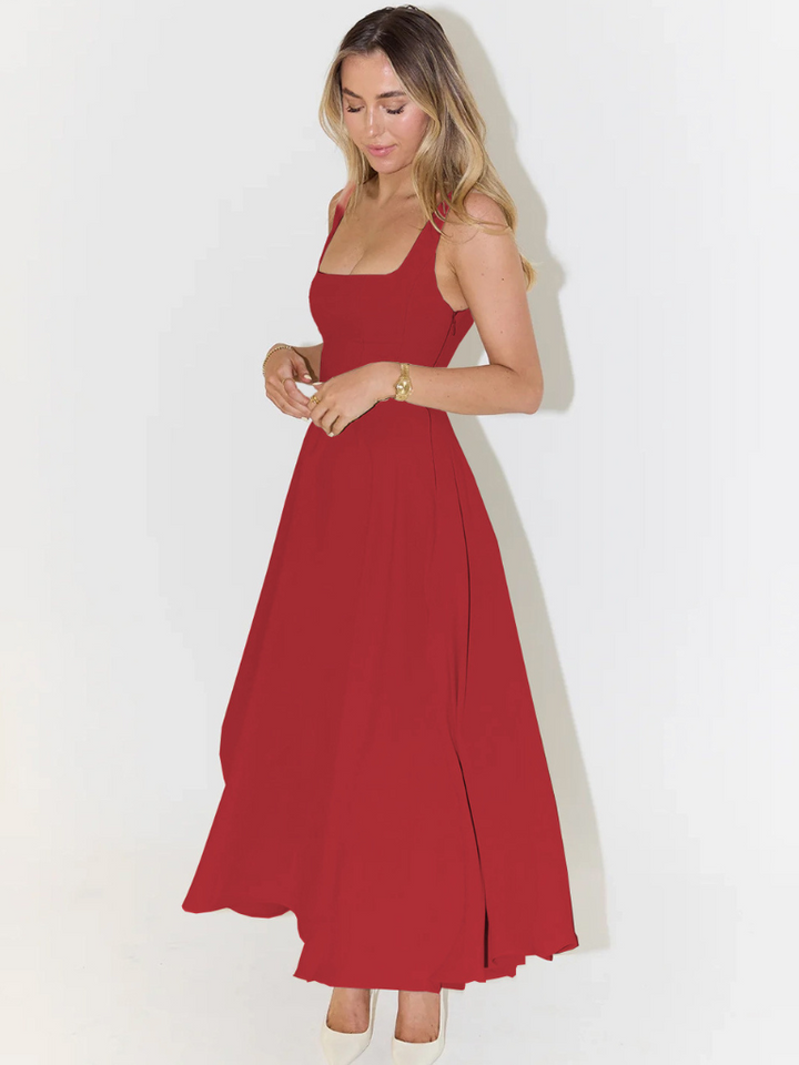 Amara | Elegantes Midi-Kleid mit Trägern