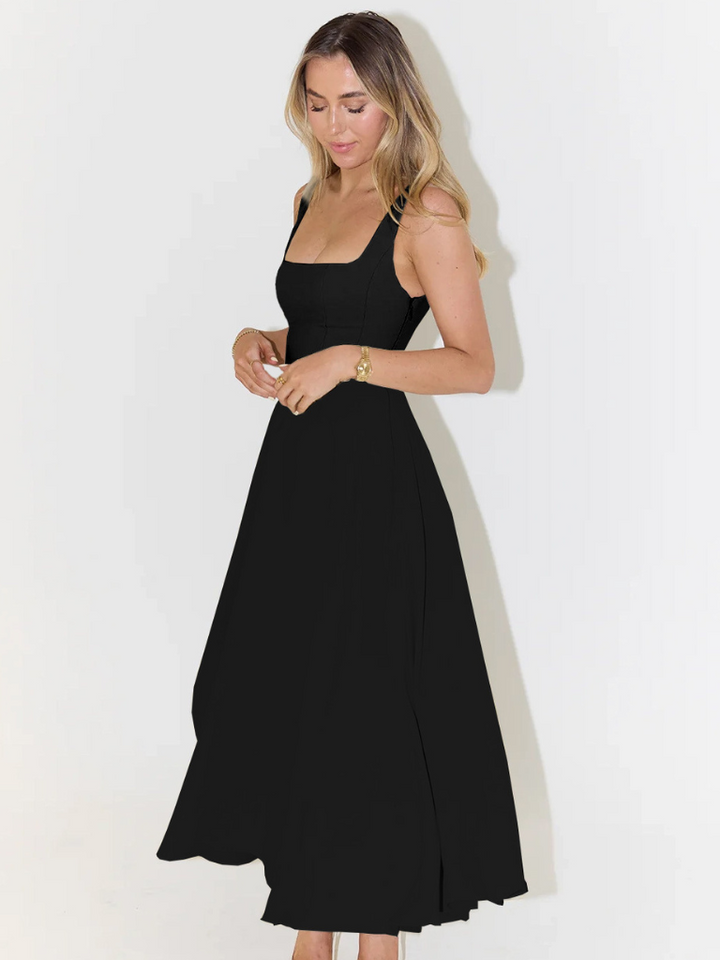 Amara | Elegantes Midi-Kleid mit Trägern