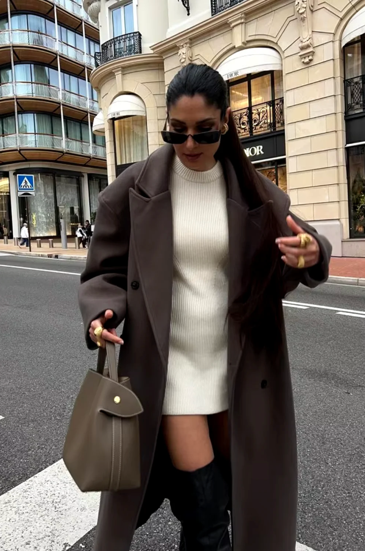 Marveille | Langer Trenchcoat im modernen Oversize-Look