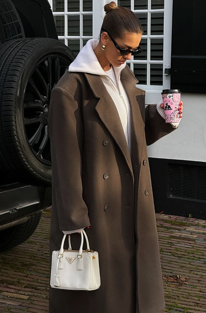 Marveille | Langer Trenchcoat im modernen Oversize-Look