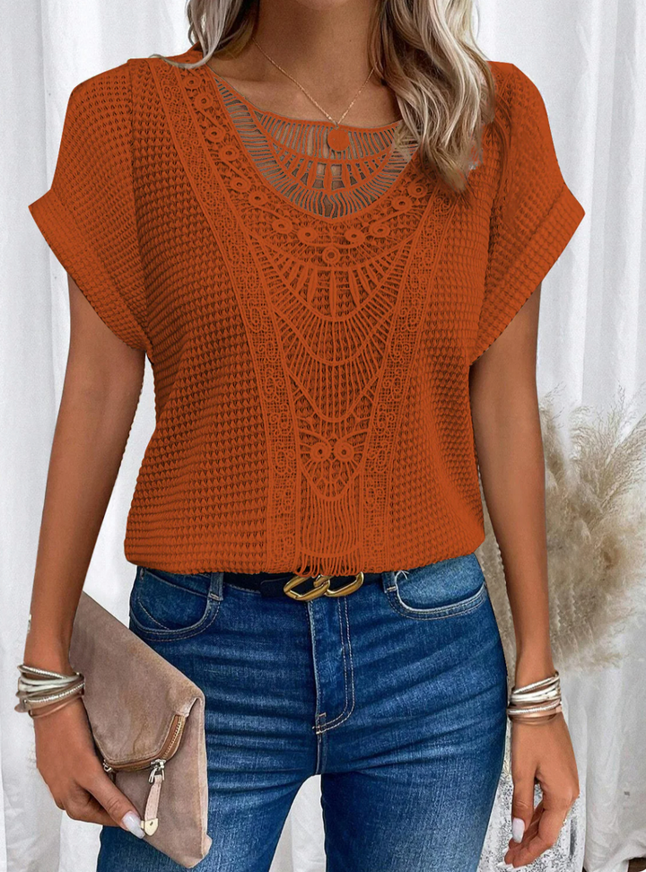 Noelia | Elegante Häkelspitzen Damenbluse