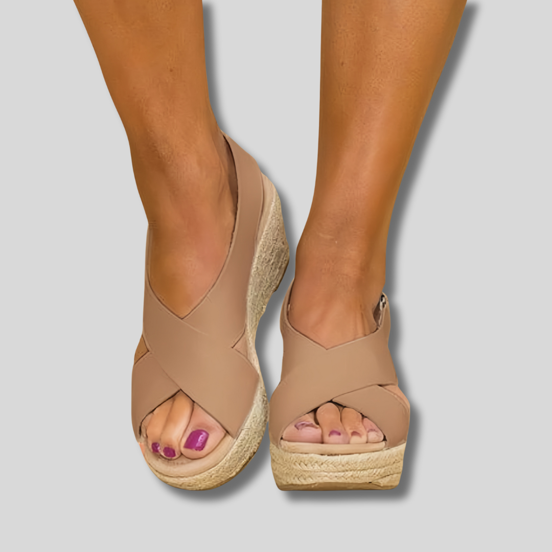 Selora | Bequeme Plateau Sandalen mit Keilabsatz