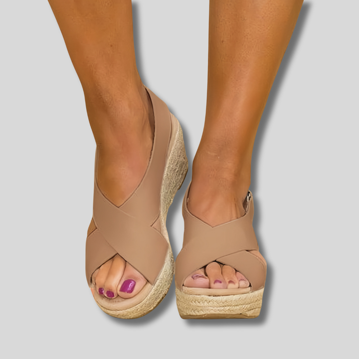 Selora | Bequeme Plateau Sandalen mit Keilabsatz