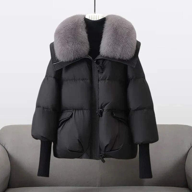 Johanna | Flauschige Daunenjacke mit Pelzkragen - BXRLIN