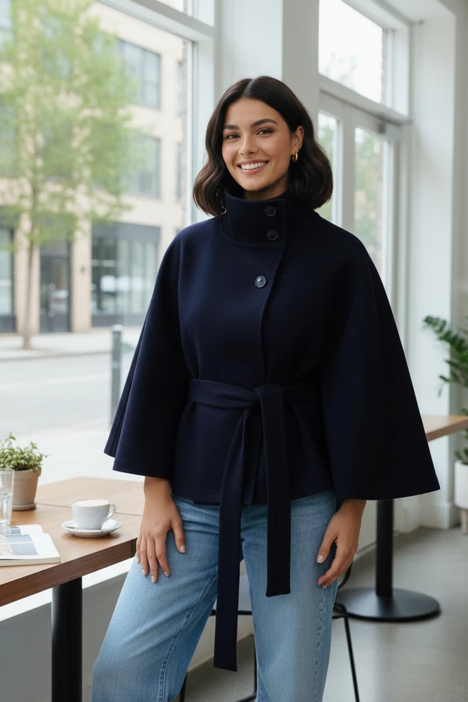 Eloria | Eleganter Damen-Mantel mit modernem Taillengürtel