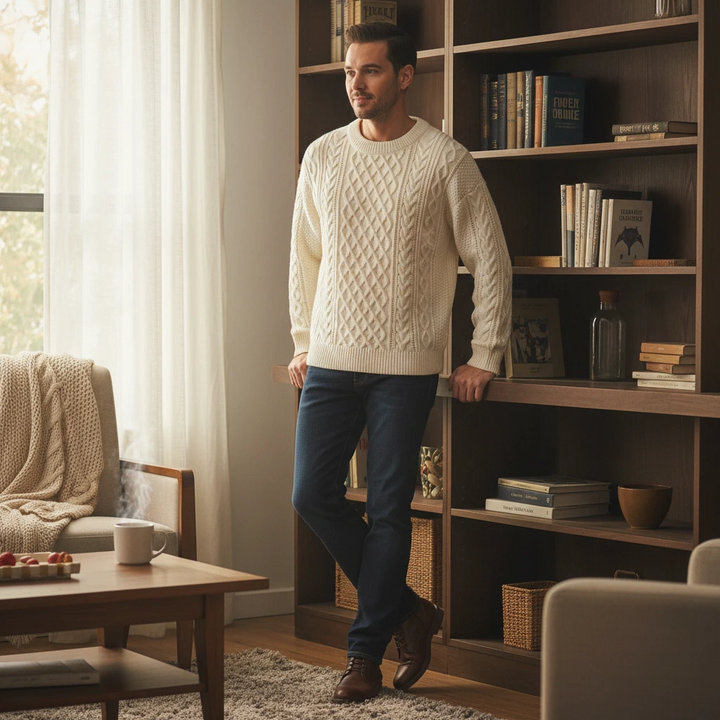 Marcel | Warmer Strukturierter Herrenpullover für Modernen Winterstil