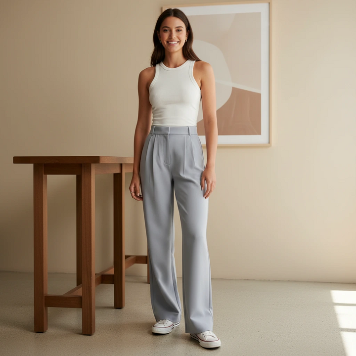 Mirelle | High-Waist Weitbein Damenhose