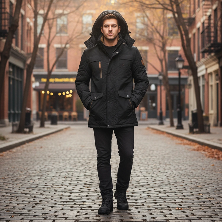Ronan | Robuster Winterparka mit Kapuze für Herren